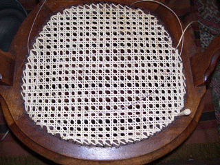 rounded cane chair step 5